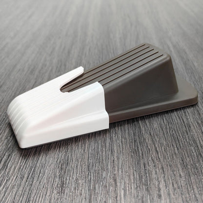 Eco-Friendly Teal & White Doorstop Wedge - Durable Silicone Design