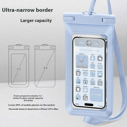 Waterproof Phone Pouch - Light Blue, Durable & Eco-Friendly