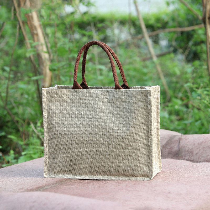 Eco-Friendly Reusable Jute Tote Bag - Sustainable Shopping Solution
