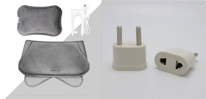 Eco-Friendly Electric Hot Water Bottle - Dark Green Fabric-Covered
