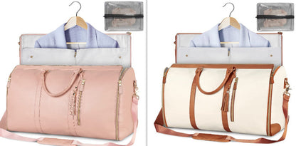 Versatile Light Pink Garment & Duffel Bag for Eco-Friendly Travel
