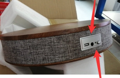 Eco-Friendly Side Table with Integrated Bluetooth Speaker