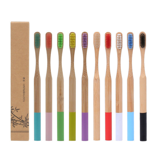 Eco-Friendly Bamboo Toothbrush with Biodegradable Handle