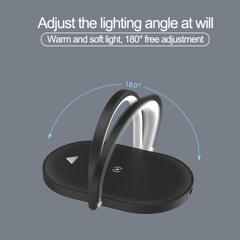 Wireless Charger Night Light & Phone Holder - Eco-Friendly Multi-Functional Station