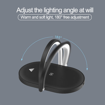 Wireless Charger Night Light & Phone Holder - Eco-Friendly Multi-Functional Station