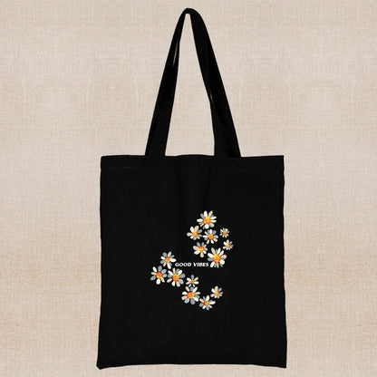Eco-Friendly Daisy Tote Bag - Sustainable, Reusable, Durable