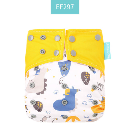 Eco-Friendly Reusable AI2 Cloth Diaper with Animal Patterns for Babies 6-15 kg