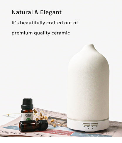 Eco-Friendly Ceramic Essential Oil Diffuser for Aromatherapy
