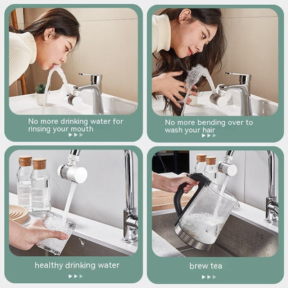 Water-Saving Stainless Steel Faucet Water Filter with Transparent Window