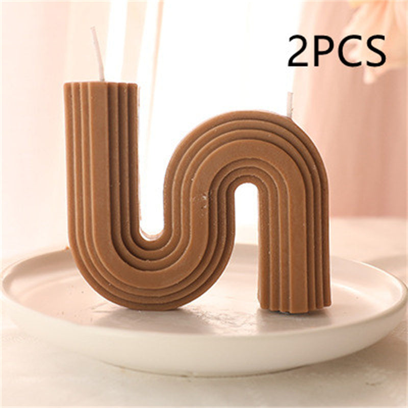 Pastel Curved Candles for a Calming, Eco-Friendly Home