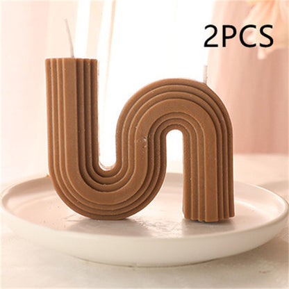 Pastel Curved Candles for a Calming, Eco-Friendly Home