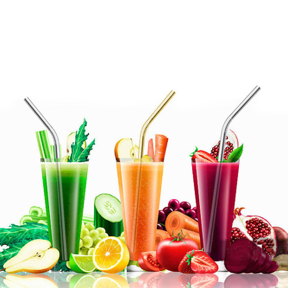 Iridescent Rainbow Stainless Steel Reusable Straws - Eco-Friendly Drinking Solution
