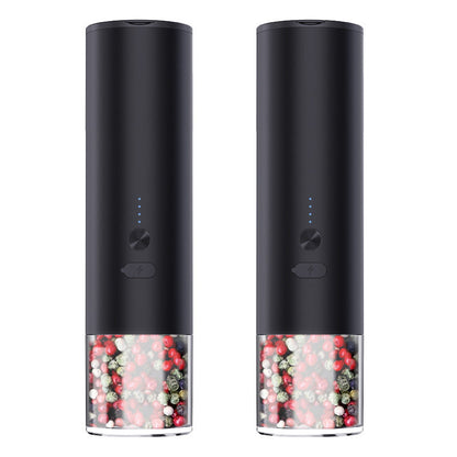 Electric Salt and Pepper Grinder - One-Handed Stainless Steel Kitchen Tool