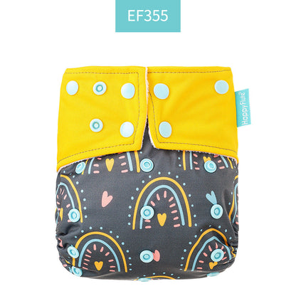 Eco-Friendly Reusable AI2 Cloth Diaper with Animal Patterns for Babies 6-15 kg