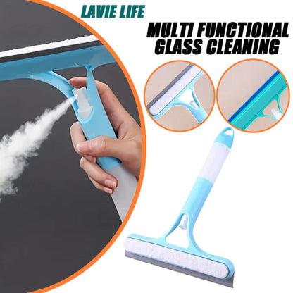 Eco-Friendly Spray Window Cleaner with Squeegee - Water-Saving & Refillable