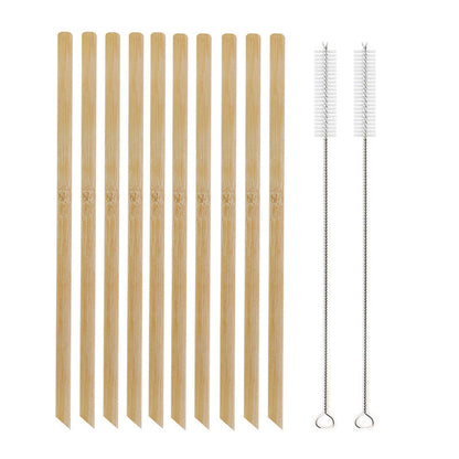 Eco-Friendly Bamboo Reusable Drinking Straws - Sustainable, Biodegradable, Plastic-Free
