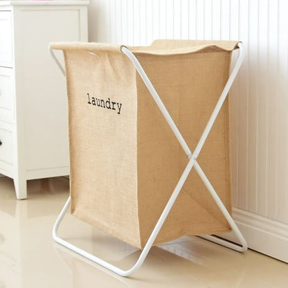 Eco-Friendly Foldable Laundry Hamper - Space-Saving, Plastic-Free Design