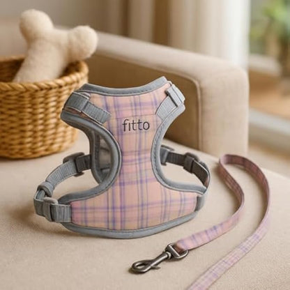 XS Pet Harness and Lead Set 21x16cm - Small Dog Puppy Cat Harness and Leash Adjustable Soft Walking Harness Vest