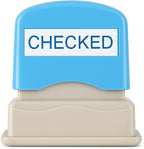 96 Pieces Checked Stamps (6.5cm Blue Cover Seal for Office and Notary)
