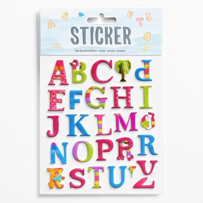 144 Pieces English Alphabet Stickers - Self-Adhesive Letter Stickers A-Zes for Kids (Classroom – Scrapbooking – Planners & Crafts – Peel and Stick Letter Decals)