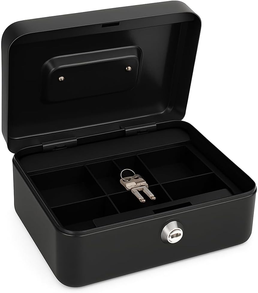 60 Pieces Black Deposit Boxes (20x25cm Secure Storage for Home and Office)