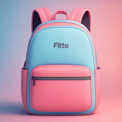 School Bag 45x32cm, Kids Pink and Blue Backpack