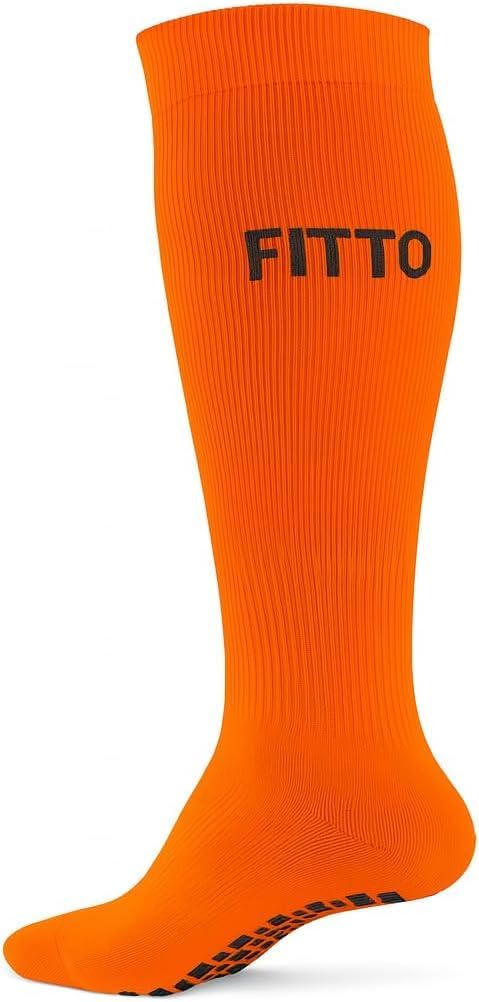 96 Pieces Anti-Slip Orange Football Socks for Kids - Comfortable & Durable Sports Socks