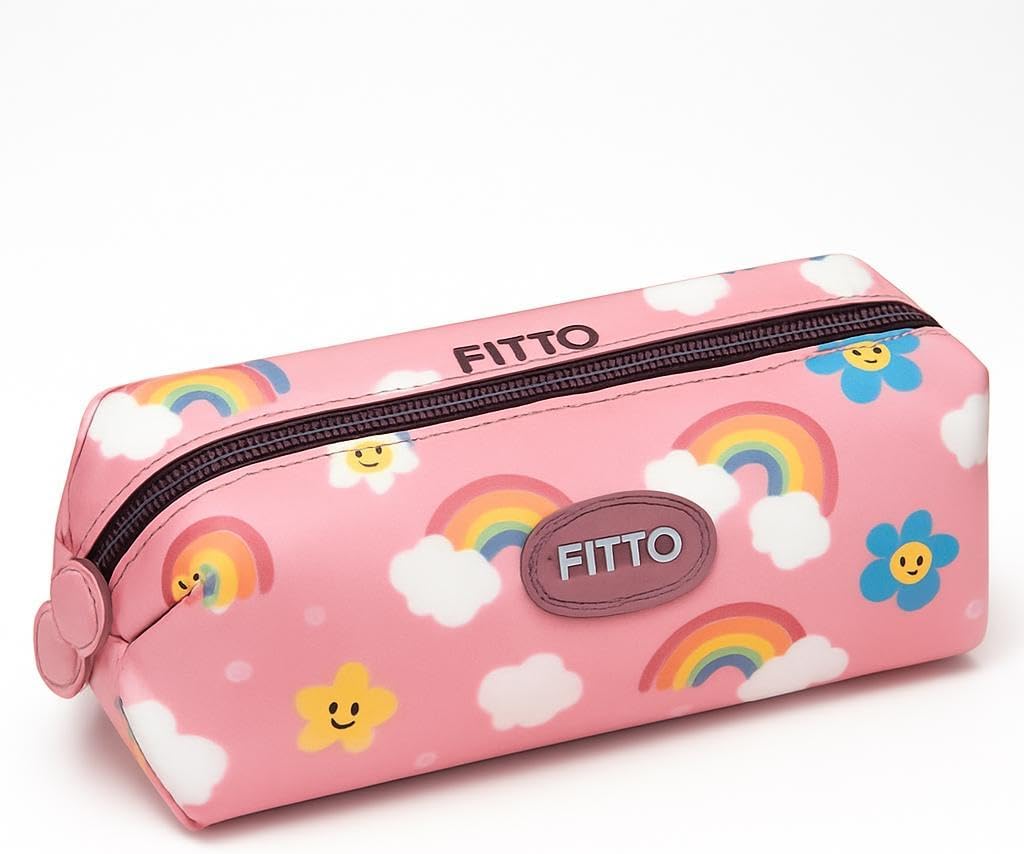 Pink Pencil Case 20x6x6cm - Compact School Stationery Storage