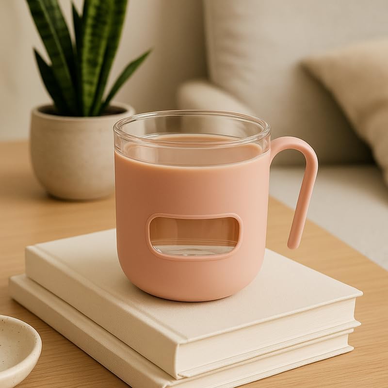 120 Pieces Pink Dual-Layered Plastic Mugs with Transparent Inner Lining (Insulated Coffee Cup – BPA-Free – 350ml)