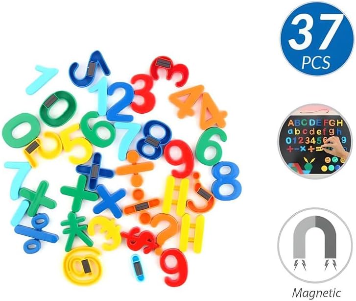 96 Pieces 37 Pieces Magnetic Numbers & Symbols Assorted Colors for Fridge & Classroom