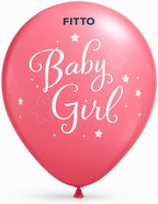 240 Pieces Baby Girls (12 Inch Balloons - 12 Pieces Per Card for Party Decor)