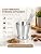 96 Pieces Aluminium Mortar and Pestle Sets (Lightweight Manual Grinder for Herbs – Spices – Garlic and Seeds – Silver)