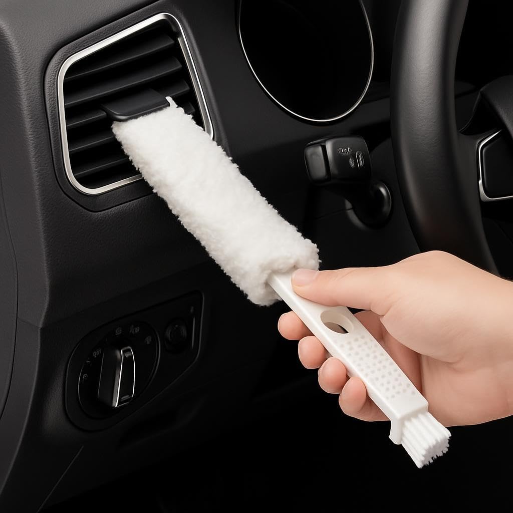 144 Pieces Air Conditioning Gap Brushes (Ultrafine Fiber Cleaning Tool – White)