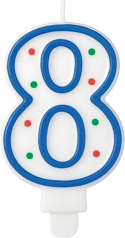 Birthday Candle Number 8 – Fun Numeric Cake Candle for Birthday Parties, Celebrations & Cake Decor