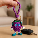 120 Pieces Grape Fruit 3D Doll Car Keychain - Purples