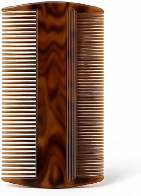 144 Pieces Dandruff Removal Comb Brown - Dual-Edge Scalp Combs for Dandruff (Lice & Scalp Massage – Fine & Wide Tooth Hair Comb)