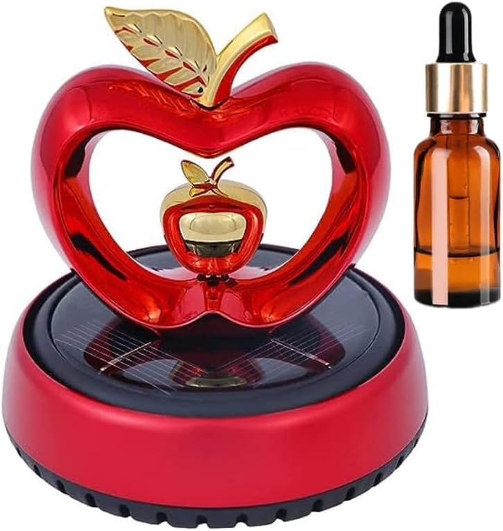 72 Pieces Apple Car Solar Perfumes (Air Freshener – Car Fragrance – Solar Rotating – Dashboard Accessories – Aluminum – Red)