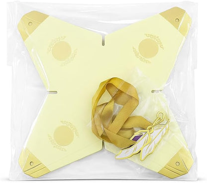 12 Pieces Pyramid Shape Candy Box 8.5x8.5x10cm Golden Color for Party Favors and Events