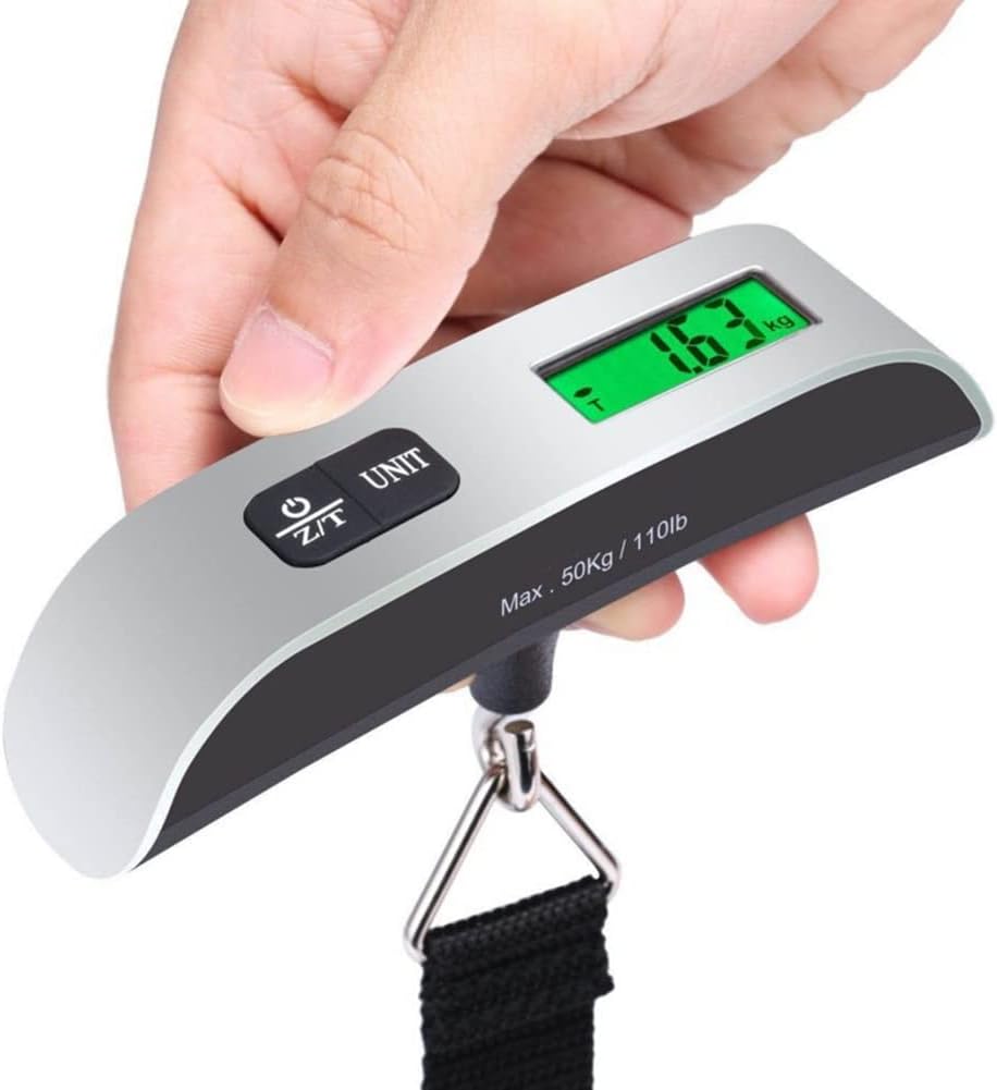 Portable Hanging Digital Scale, 50kg, LCD Digital Display, Mini Electronic, Fishing Luggage Scale
