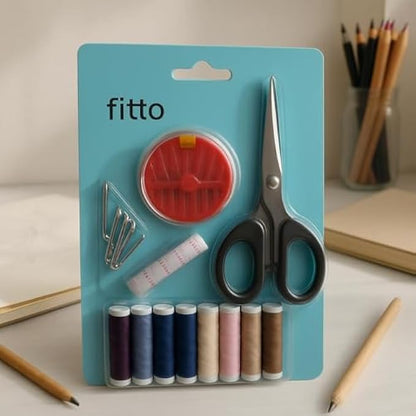 Large Sewing Kit with Scissors - Portable Travel Sewing Set with Threads, Needles, Buttons, Thimble, Tape Measure, Pins, Emergency Repair Kit