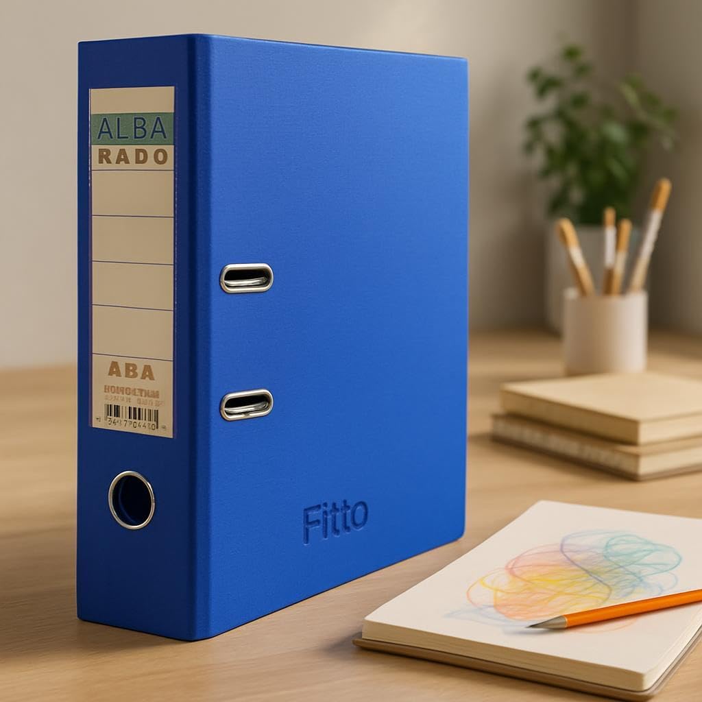 144 Pieces Lever Arch Files (Blue 2-Hole Document Organizer for Office)