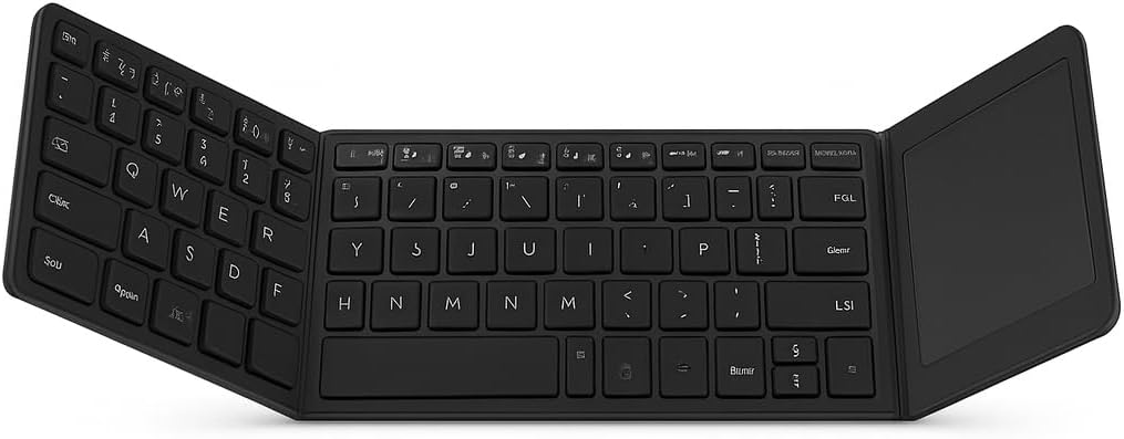 48 Pieces Universal Foldable Wireless Keyboards with Touchpad for Android & Windows Devices