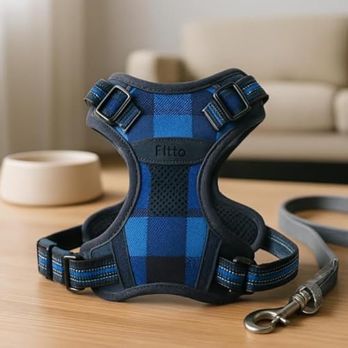 72 Pieces Blue Pet Harness Size S (21X21cm Adjustable Soft No-Pull Small Dog Puppy Cat Harness)