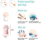144 Pieces Cat Foot Pencil Caps 3 Sets (2.5x3.8cm – Pencil Tip Protectors)