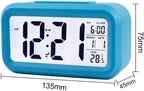 96 Pieces Smart Digital Alarm Clocks with Date & Temperature (Snooze Button – Battery Operated LCD Display Desk Clock with Night Light & Auto-Dimming for Kids – Bedroom – Home Office)