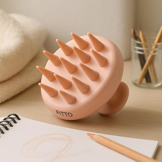 Silicone Scalp Massager Shampoo Brush for Shower, Soft Bristles, Waterproof Scalp Exfoliator, Deep Cleansing Hair Brush, Gentle Scalp Care for Men, Women, and Kids - Pink
