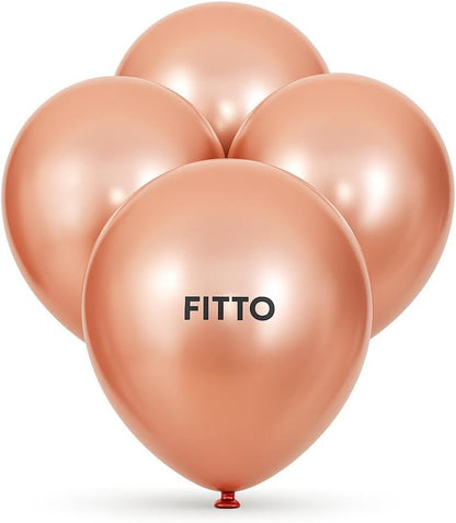 12 Inch Chrome Balloon Rose Gold Color 2.80gms Pack of 40