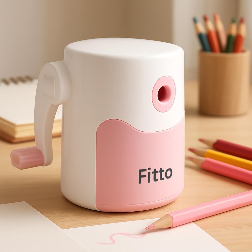 1 Piece Pencil Sharpener with Container Pink