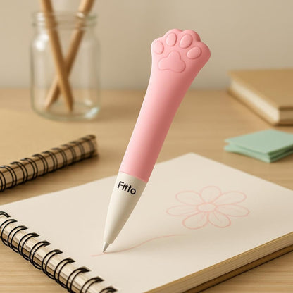 0.5mm Fancy Gel Pen, 16.5cm Cat Footprint, Assorted Color, Pack of 4