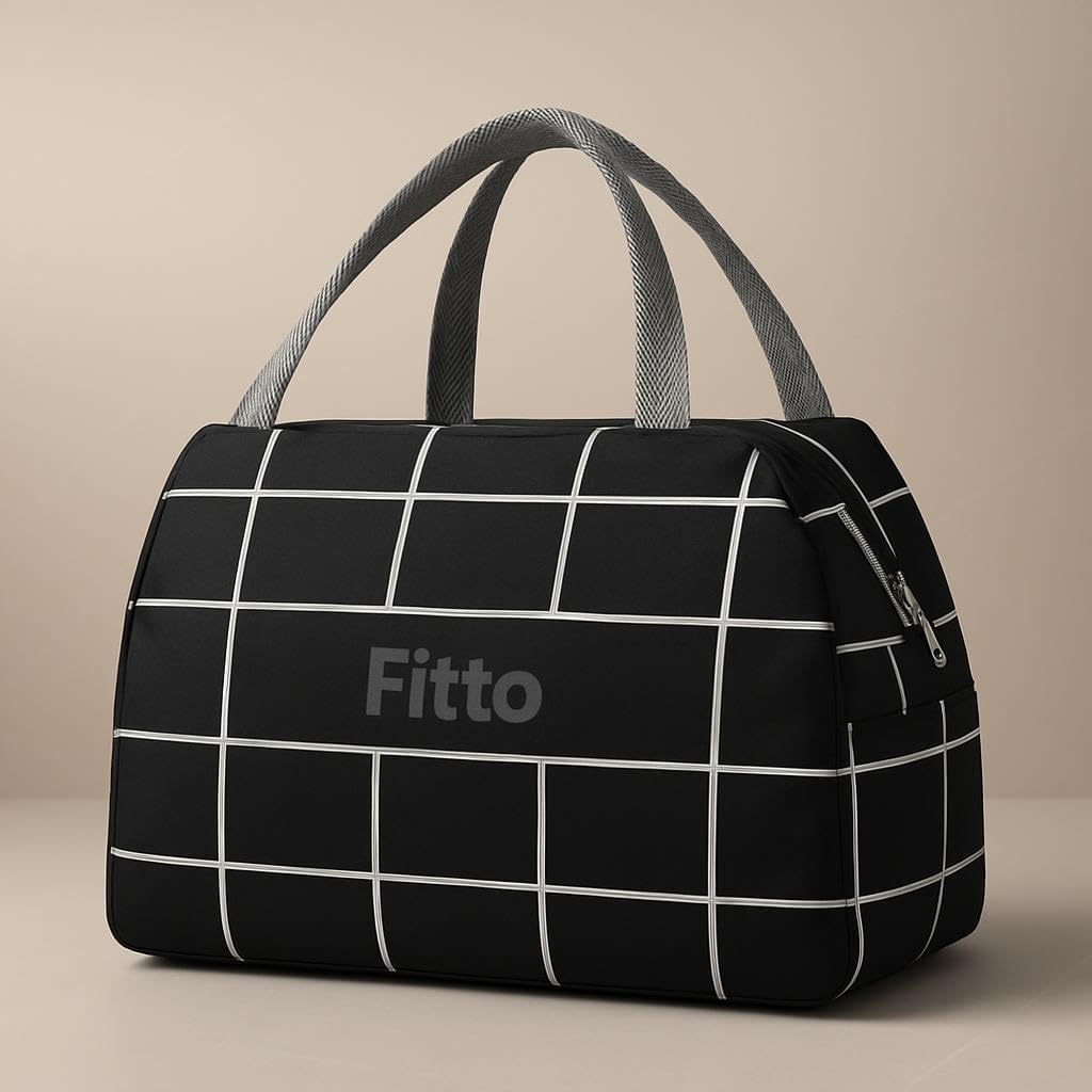 Silver Lunch Bag - Insulated Food Carrier for Work, School, and Outdoor